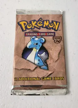 21.35g - HEAVY Pokemon TCG Fossil Set Booster Pack *NEW/SEALED* - Lapras Art - Image 2