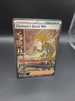 Pokemon TCG Clemonts Quick Wit Ultra Rare Surging Sparks 243/191 - Image 2