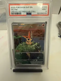 Pokemon Victini Holo Promo Card 208 SV Scarlet & Violet PSA 9 English - Image 1