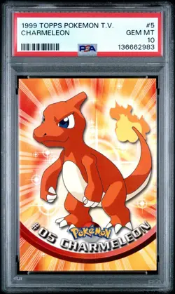 1999 Topps Pokemon TV Series 1 Charizard Evolution Sequential PSA 10 (Red Logo) - Image 4