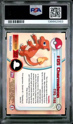 1999 Topps Pokemon TV Series 1 Charizard Evolution Sequential PSA 10 (Red Logo) - Image 5