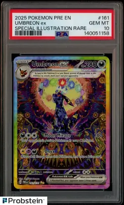 2025 Pokemon Pre En Special Illustration Rare #161 Umbreon Ex PSA 10 GEM MINT - Image 1