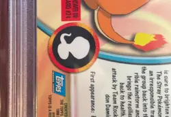 1999 TOPPS POKEMON TV #4 CHARMANDER RAINBOW FOIL (Blue Logo) PSA 9 POP 13 - Image 4