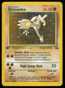 1999 Pokemon Fossil 1st Edition Holofoil Hitmonlee 7 - Image 1