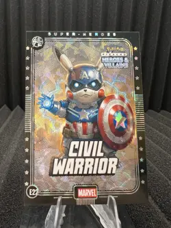 Civil Warrior (Pikachu) #E22 Silver Holo -Heros & Villains Flash Edition Pokemon - Image 1