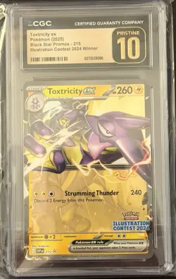 Toxtricity ex 2025 Pokemon Black Star Promo #215 CGC Pristine 10 Contest - Image 1