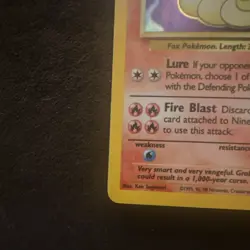Pokemon TCG Ninetales Base Set 12/102 Holo Rare 1999 80 HP Stage 1 - Image 5