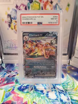 2024 Pokemon Scarlet and Violet Paldean Fates Charizard Ex #54 PSA 8 - Image 1