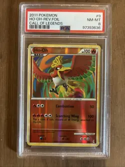 PSA 8 POKEMON HO-OH-REVERSE HOLO #9 CALL OF LEGENDS 2011 - Image 1