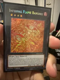 Yugioh Infernal Flame Banshee MP24-EN120 Secret Rare Misprint - Image 2