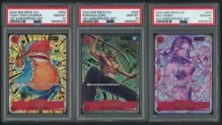 Lot (6) 2024 One Piece Chinese 1st Anniversary Set PSA 10 w/ Nami Serial #0198 - Image 1