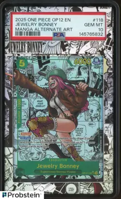 2025 One Piece OP-12 EN Manga Alternate Art #118 Jewelry Bonney PSA 10 GEM MINT - Image 1