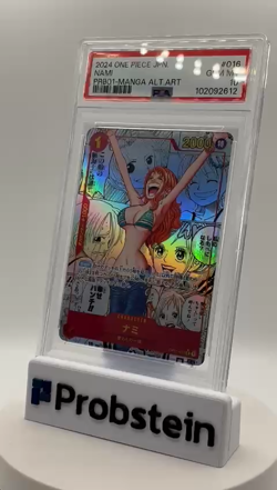 2024 One Piece Japanese PRB01 Manga Alternate Art #016 Nami PSA 10 GEM MINT - Image 2