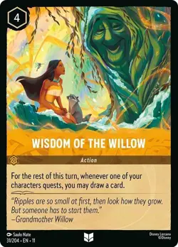DISNEY LORCANA TCG Winterspell - Wisdom of the Willow - Uncommon 31/204 - Image 1