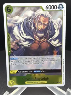 One Piece Silvers Rayleigh OP14-108: Character Card, Counter +1000, 6000 Power - Image 1