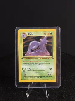 Muk 13/62 Pokemon TCG Fossil Set Holo Rare Card 1st Edition NM - Image 1