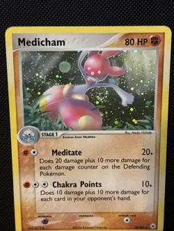 Medicham Hidden Legends Holo Rare Pokemon TCG Card 10/101 2004 - Image 2