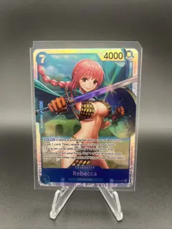 Rebecca OP10-058 SR ONE PIECE Tcg Card Game NM Blue English - Image 1