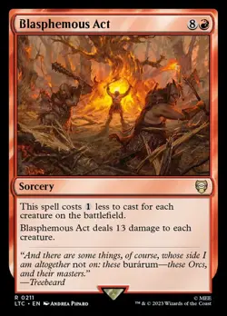 Blasphemous Act 0211 Near Mint LTC Commander: The Lord of the Rings: Tales of Mi - Image 1