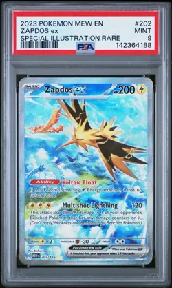 2023 Pokemon Zapdos ex Special Illustration Rare Mew 151 #202 PSA 9 Mint - Image 1