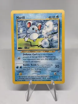 Pokemon TCG Marill 66/111 Neo Genesis Vintage 2000 WOTC Common Regular - Image 1