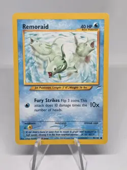 Pokemon TCG Remoraid Neo Genesis Set - Unlimited 80/105 WOTC Vintage! 2000! - Image 1