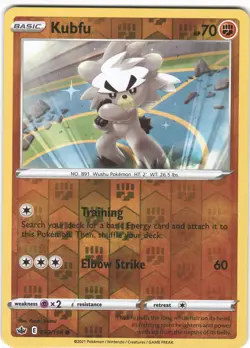 Kubfu 093/198 Common Chilling Reign Pokemon Reverse Holo NM - Image 1
