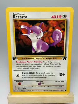 Pokemon Team Rocket Rattata 66/82 1st Edition NM-MT Never Played - Image 1
