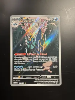Pokemon TCG Clawitzer 141/132 ME01: Mega Evolution Illustration Rare Near Mint - Image 1