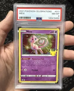 2021 POKEMON CELEBRATIONS #011 MEW PSA 8 - Image 1