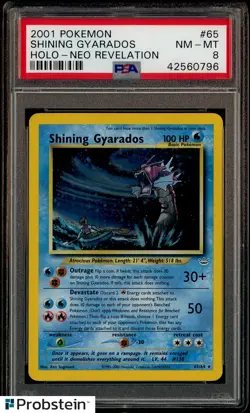 2001 Pokemon Neo Revelation #65 Shining Gyarados Holo PSA 8 NM-MT - Image 1