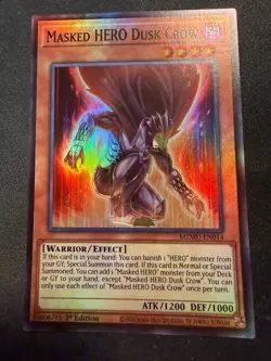 Masked HERO Dusk Crow - MZMU-EN014 - Super Rare - NM - 1st Edition - Image 1