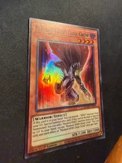 Masked HERO Dusk Crow - MZMU-EN014 - Super Rare - NM - 1st Edition - Image 2