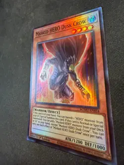 Masked HERO Dusk Crow - MZMU-EN014 - Super Rare - NM - 1st Edition - Image 3