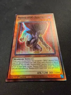 Masked HERO Dusk Crow - MZMU-EN014 - Super Rare - NM - 1st Edition - Image 4