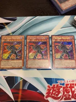 Yu-Gi-Oh! 3x The Dark Creator Secret Rare Unlimited PTDN LIGHT PLAY - Image 1