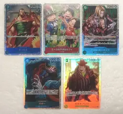 Lot of 5 Japanese ONE PIECE Cardgame Super Rare Card Set TCG - Image 1