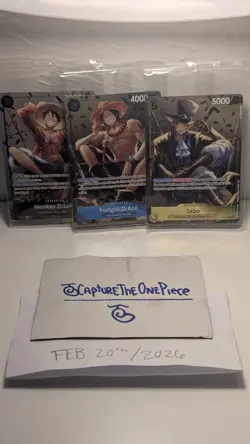 One Piece TCG Mini 10 Volume 2 Collection A Sabo And Luffy Sealed Promo Cards - Image 1