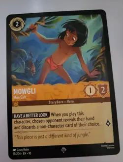 Disney Lorcana TCG - Whispers In The Well: Mowgli (019/204) - Super Rare - NM - Image 1