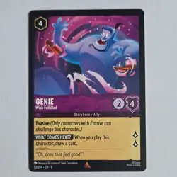 Disney Lorcana Genie Wish Fulfilled Aladdin Character Card 53/204 - Image 1