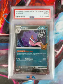 Pokemon Slab PSA 9 Trick or Trade GENGAR 057 Cosmo Holo Stamped Pokemon Card - Image 1