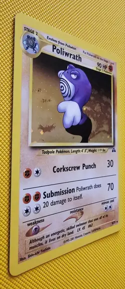 Poliwrath Holo 9/75 Unlimited Neo Discovery Pokemon Card NM - Image 3