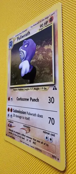 Poliwrath Holo 9/75 Unlimited Neo Discovery Pokemon Card NM - Image 4