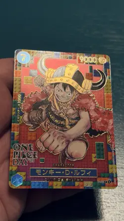Monkey D Luffy Promo & DON FOIL One Piece Day 25 Premium Card P-110 DON JPN NM - Image 1