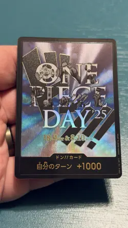 Monkey D Luffy Promo & DON FOIL One Piece Day 25 Premium Card P-110 DON JPN NM - Image 2