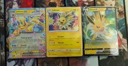 Pokemon TCG Jolteon EX, Jolteon V, Jolteon Card Lot – 3 Cards - Image 1