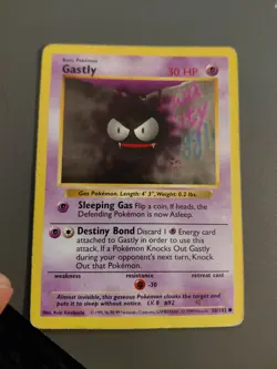 SHADOWLESS - Pokemon - Gastly Base Set, Shadowless Common Card 50/102 - Vintage - Image 1