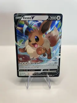 Pokemon TCG Crown Zenith Eevee v Ultra Rare Holo Card 108/159 NM Condition - Image 1