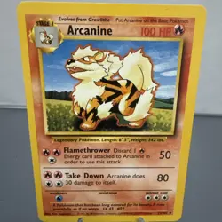 Pokemon TCG Arcanine Base Set Uncommon Card 23/102 LP Vintage - Image 1