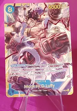 Monkey.D.Luffy (118) OP11-118 English SEC A Fist of Divine Speed One Piece Card - Image 1
